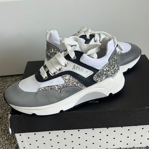 🩶MONNALISA SNEAKERS GRAY GLITTER 13 LITTLE GIRLS🩶